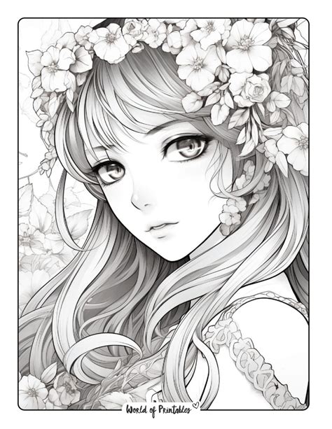 anime girl coloring pages